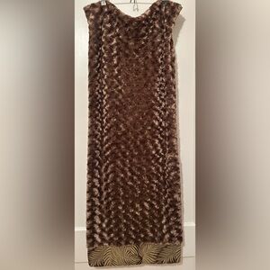 Luxurious Brown Faux Fur Throw Blanket